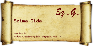 Szima Gida névjegykártya
